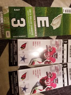 Cardinal vs cowboys row 1 cardinal endzone!!!!