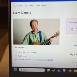 Two Tickets To See Al Stewart At The Birchmere