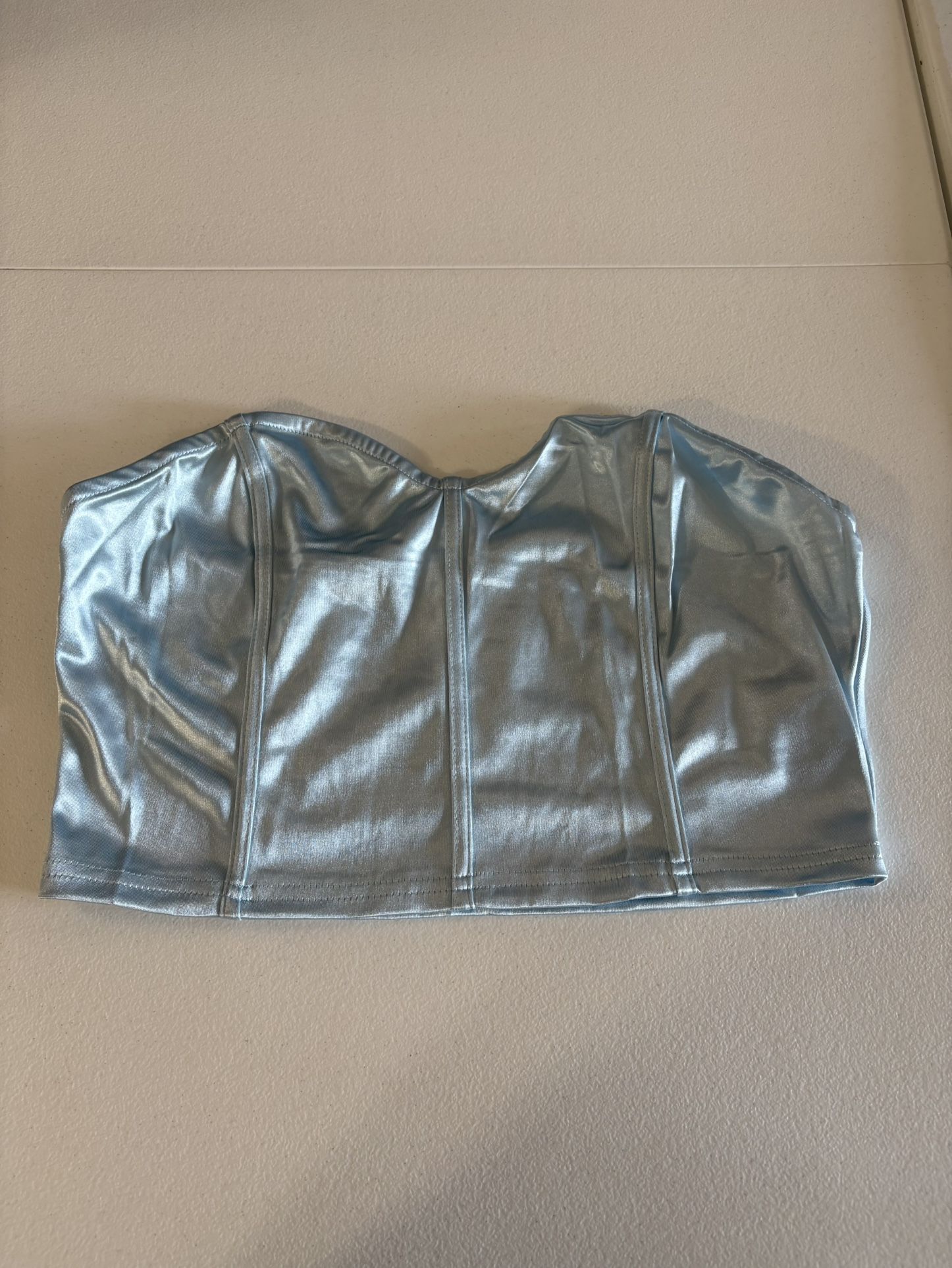 Corset Top. Light Blue