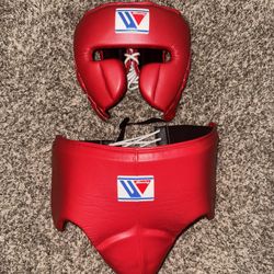 Winning Boxing Headgear/Groin Protector
