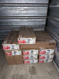 GE PowerMark Gold 200 Amp 8 Space 16 Circuit Outdoor Main Breaker Circuit Load Center Panel New