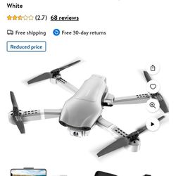 4DRC F3 GPS Drone with 4K Camera for Adults ,Foldable Medium Drone with 5GHz FPV Live Video, 2 Batteries ，White