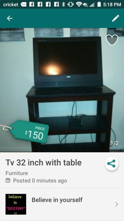Tv and table
