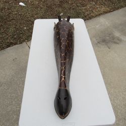 African Giraffe Native Folk Art Large Hand Carved Tribal Mask 38" Tall
