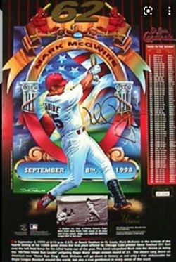 Mark McGuire "Home Run King" 70 HR Poster. Still Wrapped In Cardboard And Plastic