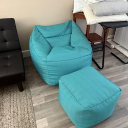Bean Bag Chair And Ottoman 