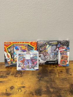 Pokemon TCG Cinderace V Box, Dubwool V Collection, and Blister Packs