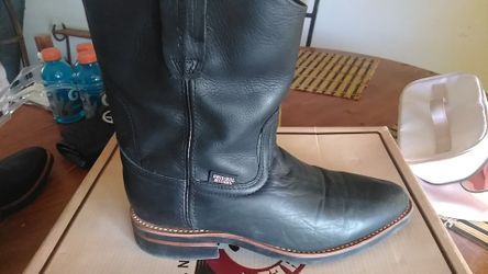 Original Michel Black Leather Work Boots