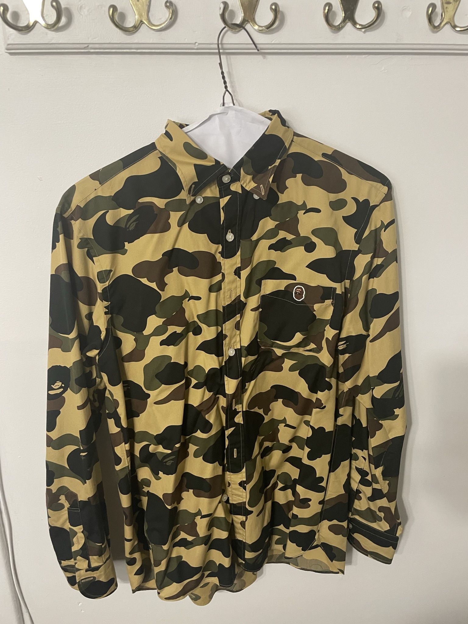 Bathing Ape Bape Camo Shirt Size Large