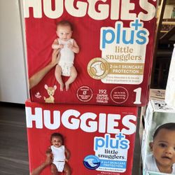 2 Boxes Of Huggies Best Offers Size 1