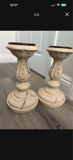 💥 gorgeous 2 Stone Candle Pillars Excellent Condition & Beautiful 💥 reduced  Firm.  Pick up yorba Linda