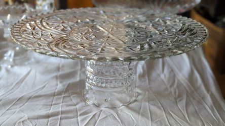 Upcycled Glass Serving Crystal Plate 