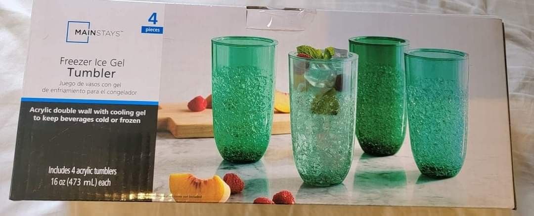 16-Ounce Acrylic Freezer Ice Gel Tumbler Sets 
$10 each (three sets available )
