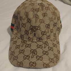 Palace x Gucci GG-P Canvas Baseball Hat Beige Men's Size M