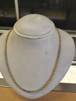 14kgold necklace 6.2 grams 24 Long layaway available 10% Dwon if you interested please make sure you ask for Maribel thank you