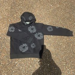 Monochrome Denim Tear Hoodie 