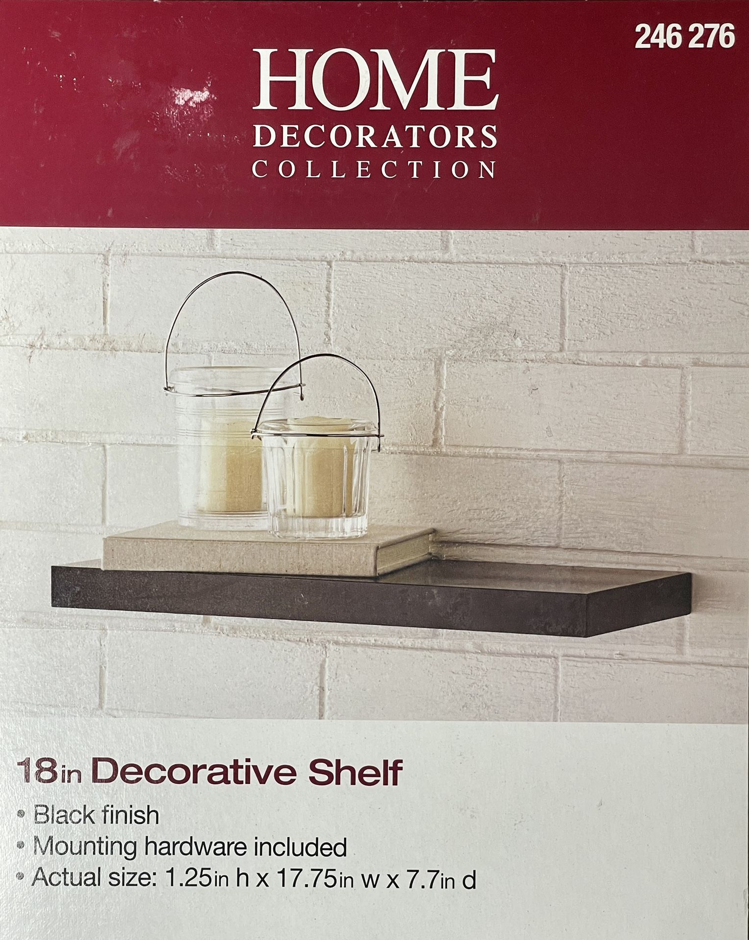 Home Decorators Collection 18” Decorative Wood Shelf w/ Hardware (2 Pack)