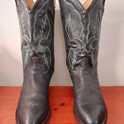 Handmade Tony Lama Bullhide Leather Cowboy Boots