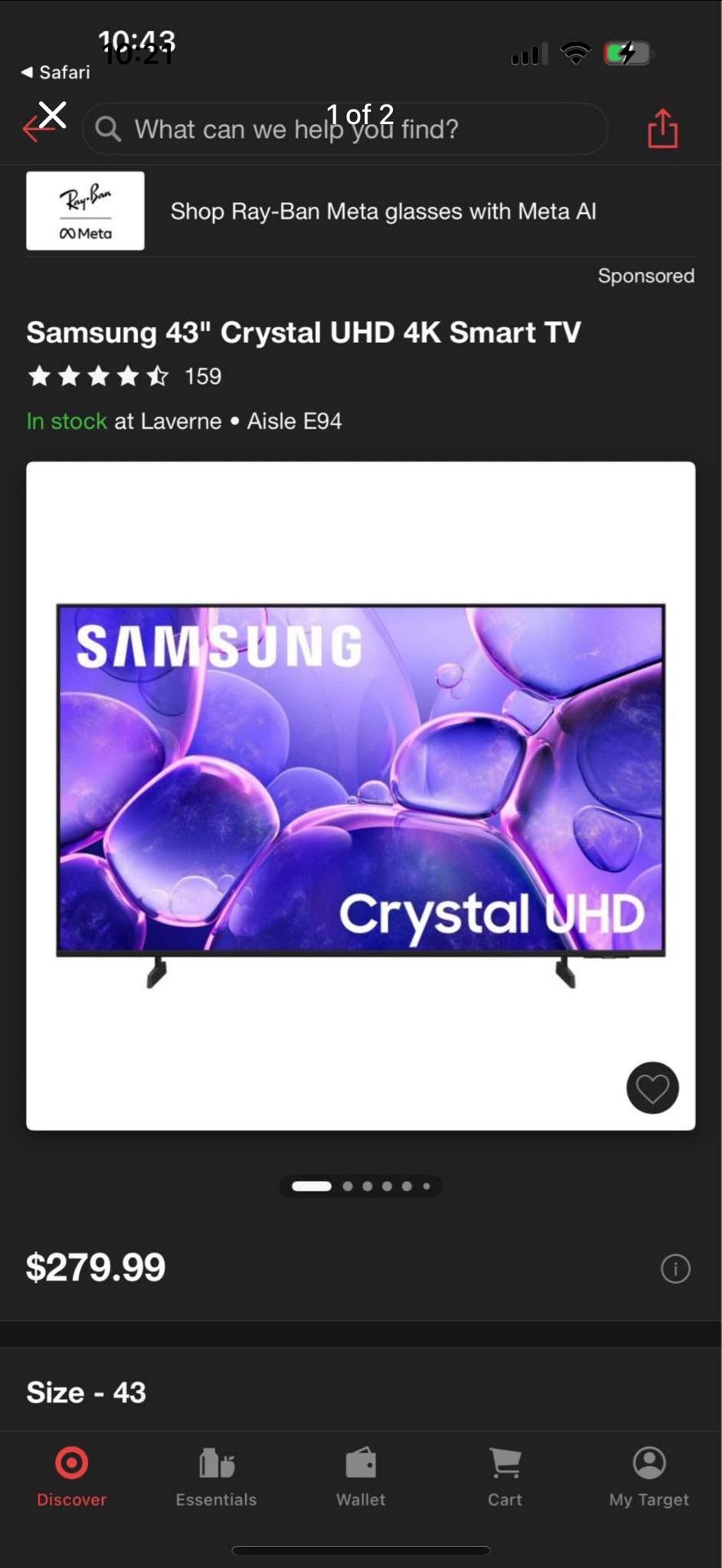 Samsung TV Brand New 