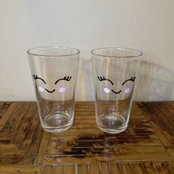 Set Of 2 Bubble Tea Drinking Glasses