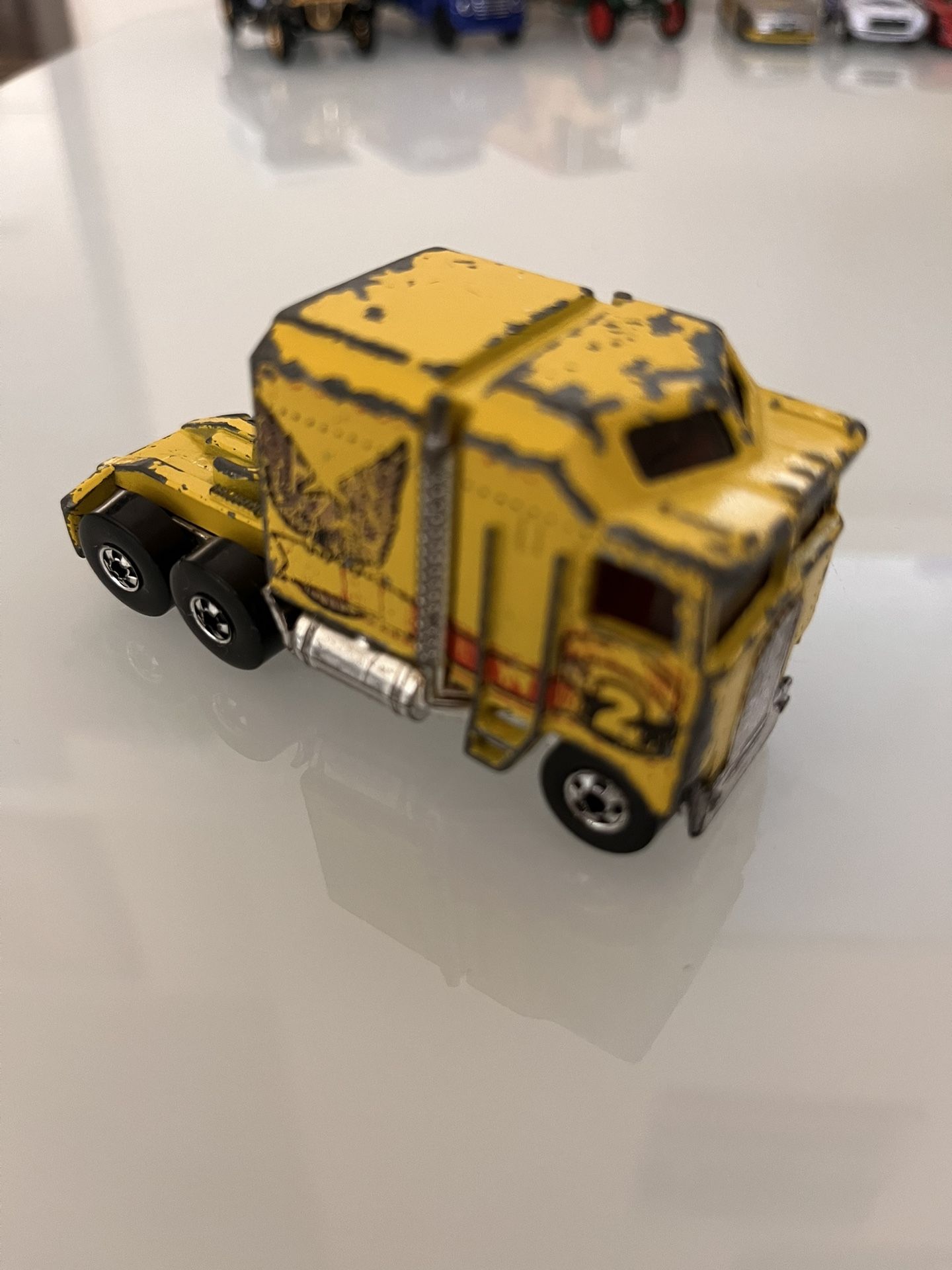 1982 Hot Wheels Thunder Roller Semi Cab Cabover Truck Yellow Hong Kong Vintage