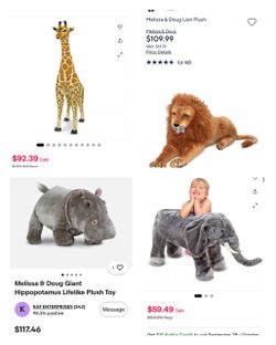 Melissa and Dough Safari Plush Collection