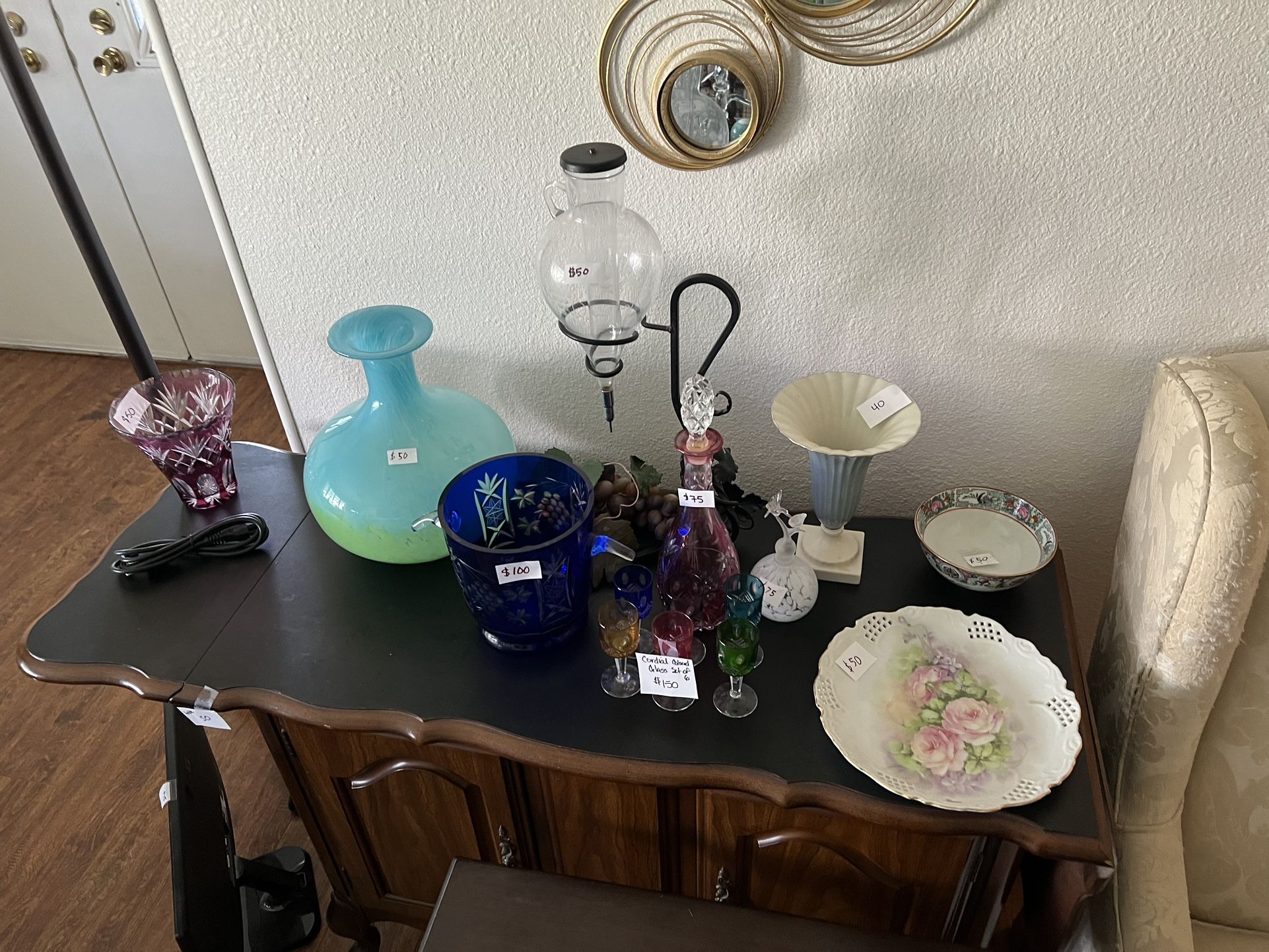 Colored Glass Cups And China For Sale