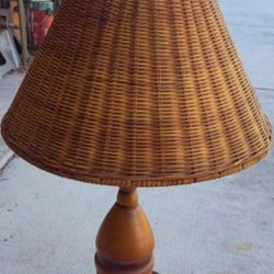 1970's Wooden Lamp