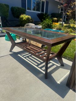 Glass coffee table