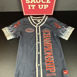 Nike Blue Baseball Jersey sz Medium Preowned