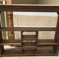 Three Tiered Ornate Wooden Shelf