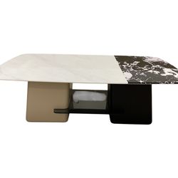 Designer coffee table made of glass