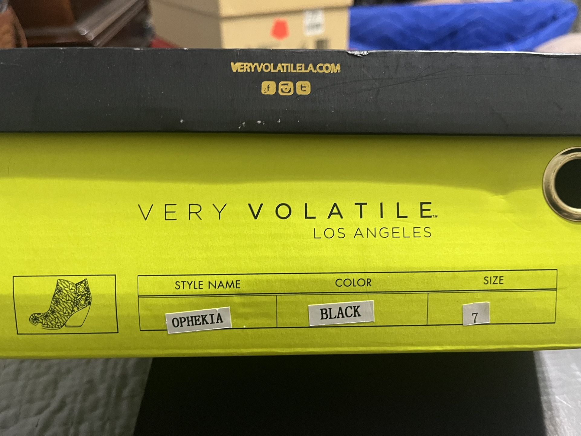 Booties. Very Volatile Booties. Black, Size 7