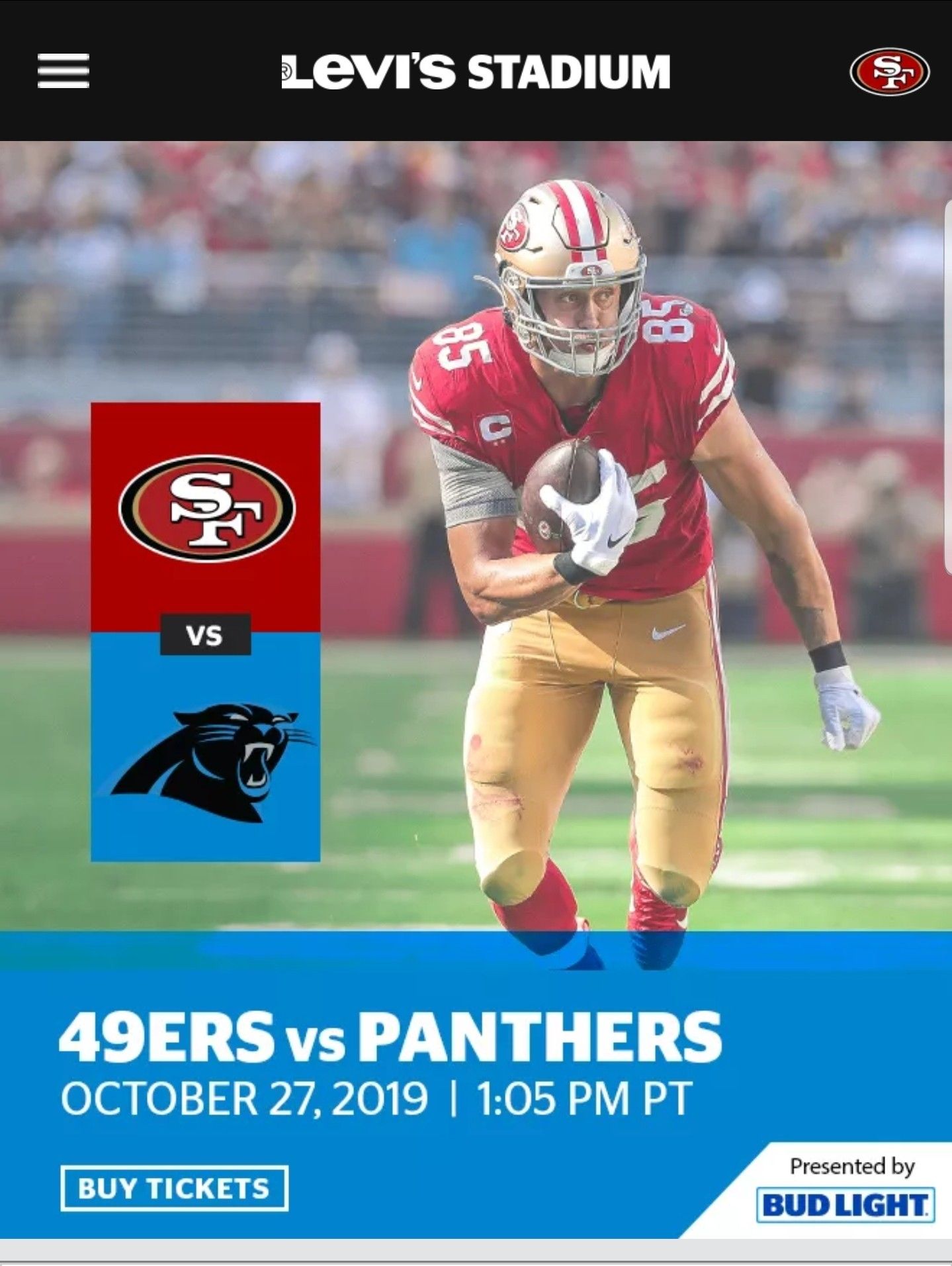 San Francisco 49ers vs Carolina Panthers