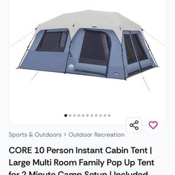 CORE 10-Person Instant Cabin Tent - 14x10 ft