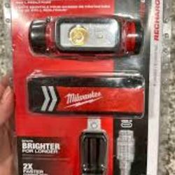 MILWAUKEE 600 LUMEN HEADLAMP RECHARGEABLE 50% OFF RETAIL PRICE.!!