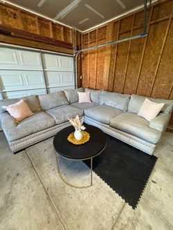Light Gray Oversized Sectional Sofa | Delivery Available