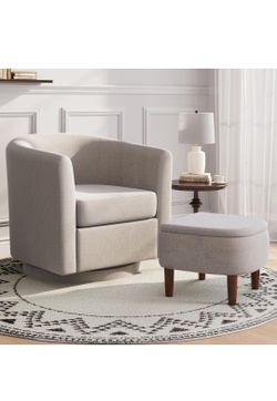 360 swivel chair with storage ottoman