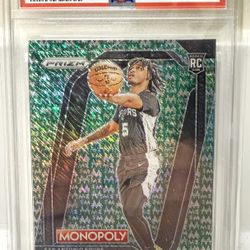 2024 Prizm Monopoly #75 Stephon Castle Green Millionaire Shimmer /20 GEM MINT PSA 10