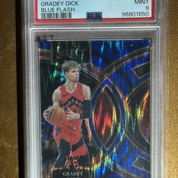 Gradey Dick - PSA 9 Slab - 2023 Select Blue Flash
