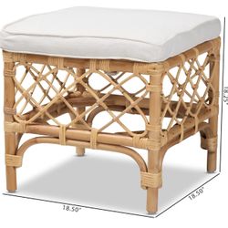 Baxton Studio Orchard Ottoman