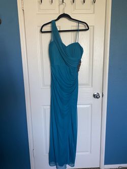 Blue One Shoulder Evening Dress (Medium)
