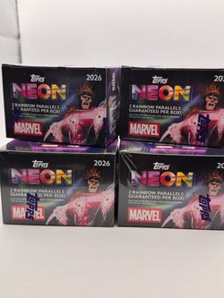 Topps Neon Marvel 2026 Trading Card Boxes (Lot of 4)