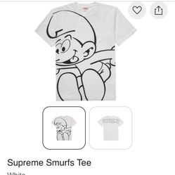 Supreme Smurf White Tee Medium Brand New