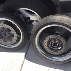 1993-01 Zx-11 D Front And Rear Wheels With Brake Rotors ZX11 Ninja 1100 