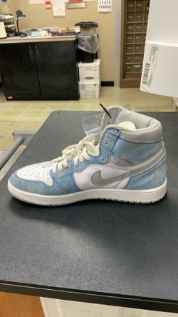 Blue and white Nike