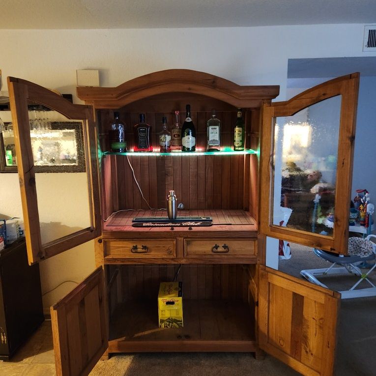 Custom Armoire Liquor Cabinet 