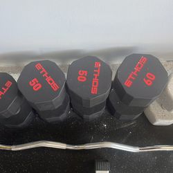 1 pair of 50 LB Ethos Dumbells