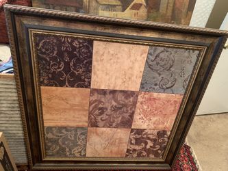 Tile Art Wall Hanging Print Frame