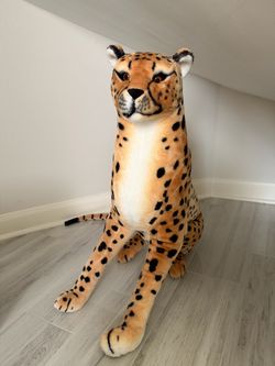 30” hight stuffed leopard  for birthday gift
